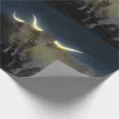 Hoogland Koeien die in de donker stromen, schitter Cadeaupapier (Hoek)