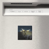 Hoogland Koeien in de donker, Fridge Magnet (Insitu (Vaatwasser))