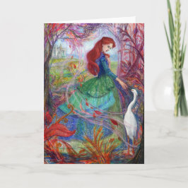 Hoogland Lady. Wenskaart Kaart