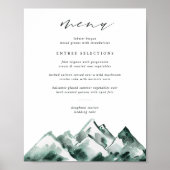 hoogland | Mountain Wedding Menu Sign Poster (Voorkant)