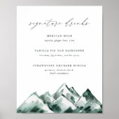hoogland | Mountain Wedding Signature Drink Sign Poster (Voorkant)