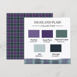 Hoogland Plaid Kleurenpaletkaart Kaart