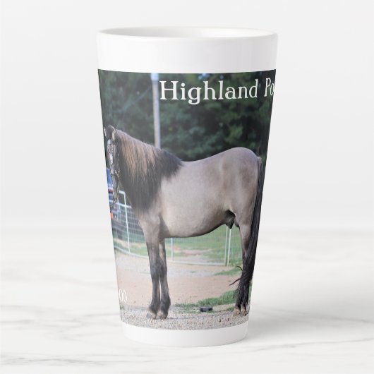 Hoogland pony latte beker latte mok (Voorkant)