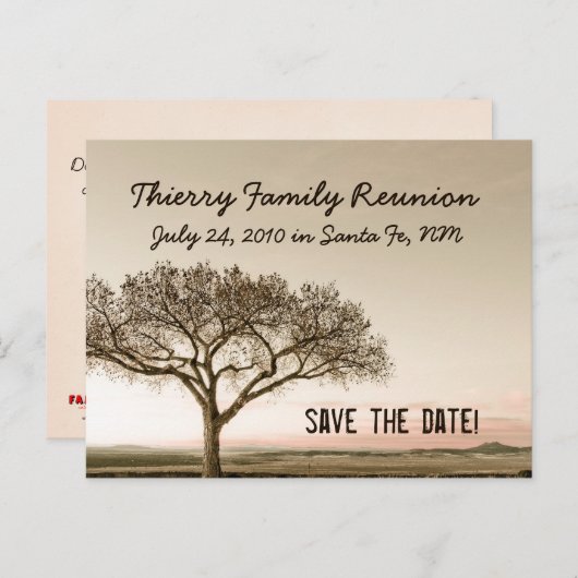 Hoogland sparen de Datum Aankondigingskaart (Voorkant / Achterkant)