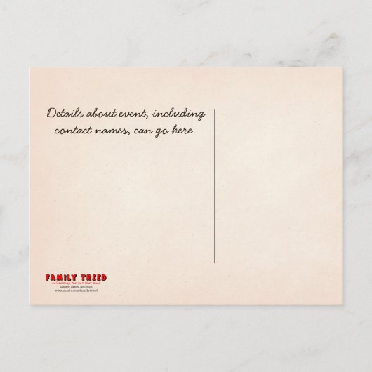 Hoogland sparen de Datum Aankondigingskaart (Achterkant)