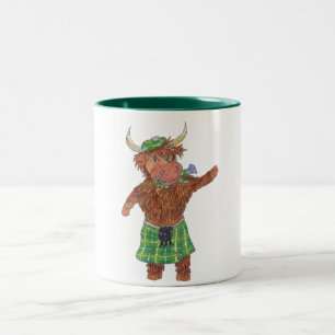 hoogland tartan thistle tweekleurige koffiemok