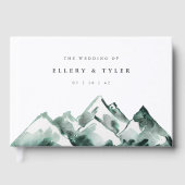hoogland | Waterverf Mountain Wedding Gastenboek (Voorkant)