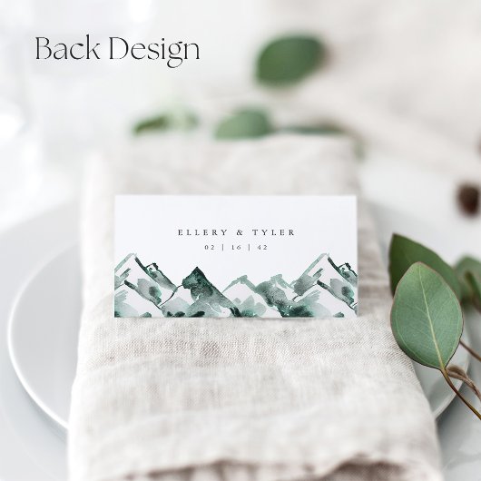 hoogland | Waterverf Mountain Wedding Plaatskaartje