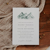 hoogland | Winter Mountain Range Wedding Kaart