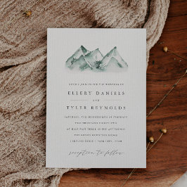 hoogland | Winter Mountain Range Wedding Kaart
