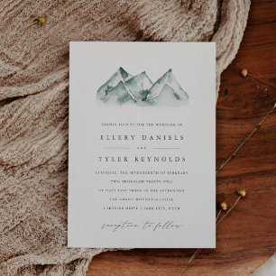 hoogland   Winter Mountain Range Wedding Kaart