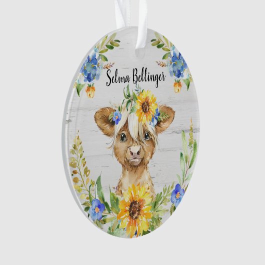 Hoogland - Zonnebloem Rustige kerstmis Ornament (voorkant)