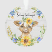 Hoogland - Zonnebloem Rustige kerstmis Ornament (achterkant)