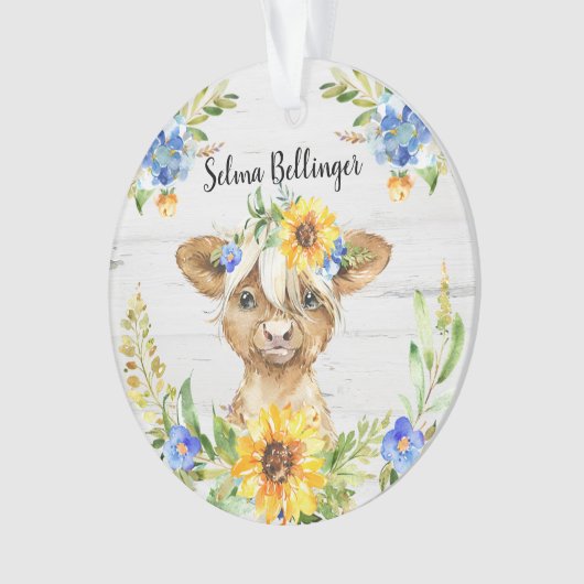 Hoogland - Zonnebloem Rustige kerstmis Ornament (voorkant)