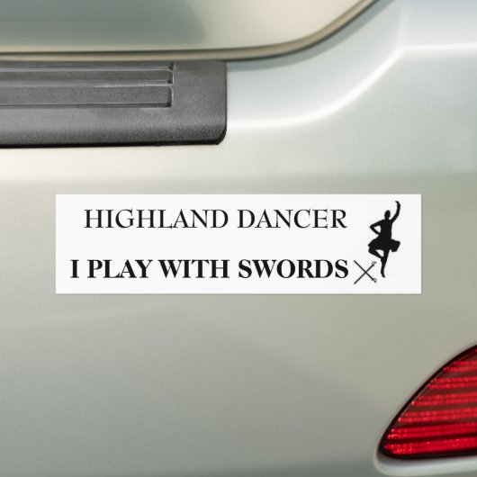 hooglanddanser b bumpersticker (Op auto)