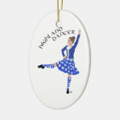 Hooglandendanser in het blauw keramisch ornament (Links)