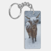 Hooglandenkool in de sneeuwSleutelhanger Sleutelhanger (Voorkant Links)