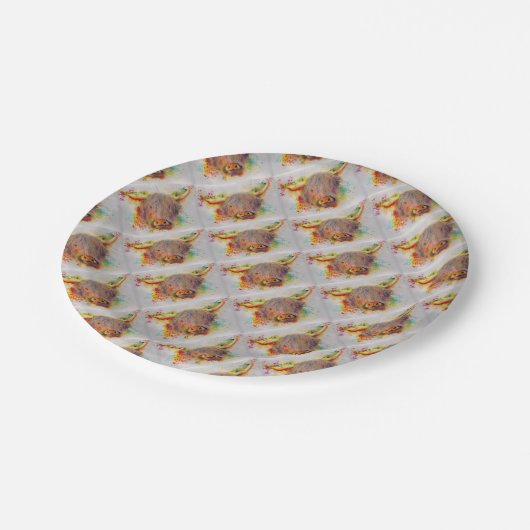 Hooglandenkool Papieren Bordje (Gekanteld)