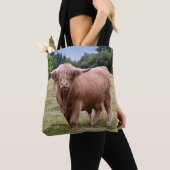 Hooglanders Koe Overal Gedrukt Tas (Dichtbij)