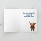 Hooglanders Koe Verjaardagsfeestje Bedankt (Binnen)