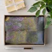 Hooglanders Paarse Gele Wilde Bloemen Decoupage Tissuepapier (Geschenk)