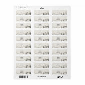 Hooglandhuis schets retouradreslabel etiket (Full Sheet)
