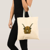 Hooglandkoe Gouden Kop Tote Bag (Voorkant (product))