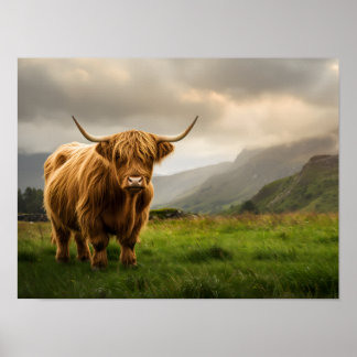 Hooglandkoe houdt van jou poster