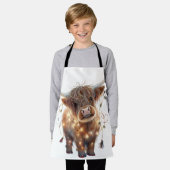 hooglandkoe kerst All-Over Print Schort (Gedragen)