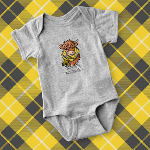 Hooglandkoe met Barclay Dress Tartan Sjaal Romper