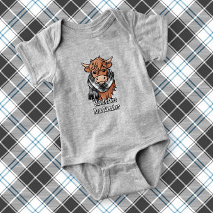 Hooglandkoe met Forbes Dress Tartan Sjaal Romper