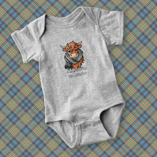 Hooglandkoe met MacLellan Ancient Tartan Sjaal Romper