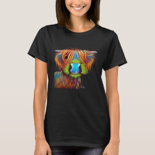 Hooglandkoe print dierprint STaNLeY T-shirt