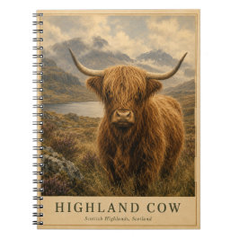 Hooglandkoe Schotland VINTAGE Notitieboek