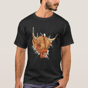 Hooglandkoe voor boer landbouw zuivelras t-shirt