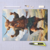 Hooglandrund Danzend De Highland Fling, Tissuepapier (Craft)