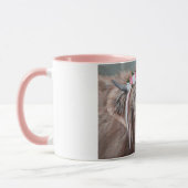Hooglandrund met Roze en Witte Kroon Mok (Links)