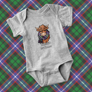 Hooglandrund met Russell Tartan Sjaal Romper