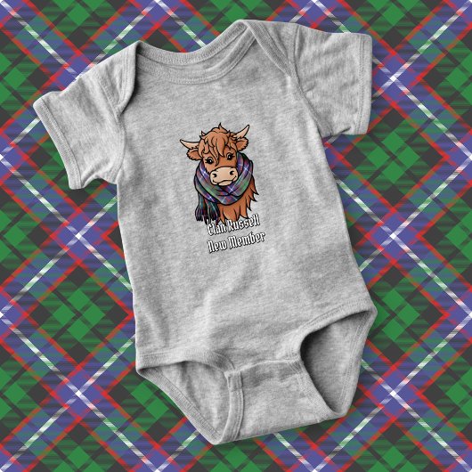 Hooglandrund met Russell Tartan Sjaal Romper