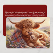 Hooglandrund Moederdagkaart Feestdagenkaart (Voorkant / Achterkant)