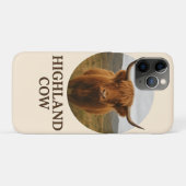 Hooglandrund-portretposter met "Highland Cow" Case-Mate iPhone Case (Achterkant (horizontaal))