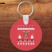 Hooglandrund Ugly Christmas Sleutelhanger (Voorkant)