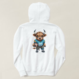 Hooglandrunderen en American Football Hoodie