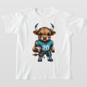 Hooglandrunderen en American Football T-shirt