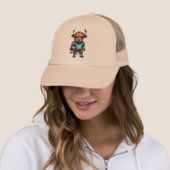 Hooglandrunderen en voetbal trucker pet (In situ)