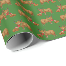 Hooglandrunderen Vakantie Cadeaupapier