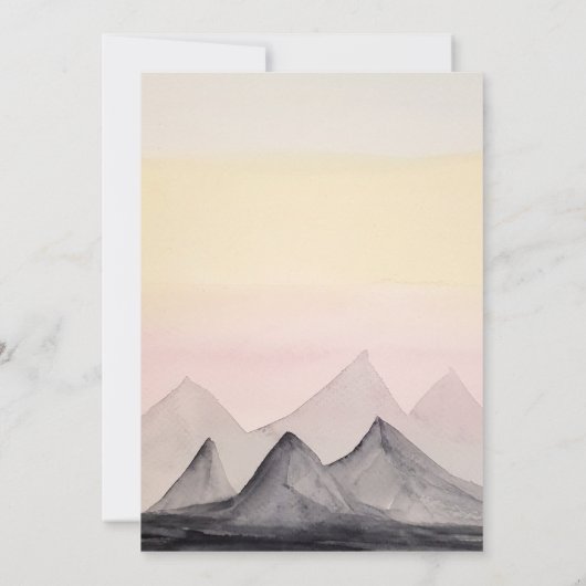 Hooglandschap berggebied Waterverf handbeschilderd Kaart (Achterkant)