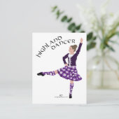 Hooglandsdanser Paars Briefkaart (Staand voorkant)