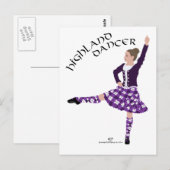 Hooglandsdanser Paars Briefkaart (Voorkant / Achterkant)
