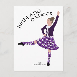 Hooglandsdanser Paars Briefkaart